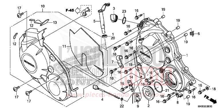 GENERATRICE de CBR1000RR "Fireblade" ROSS WHITE (NH196) de 2015